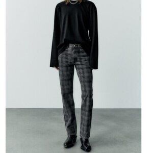 Zara Mid Rise Straight Printed Women's Jean Size 0